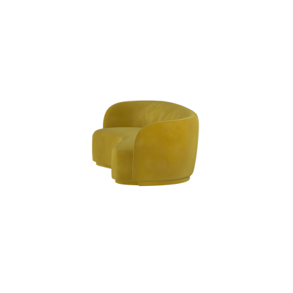 Canapé Posh - Canapé à dossier incurvé avec base continue