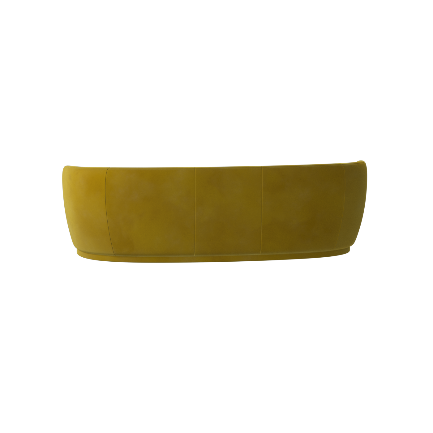 Canapé Posh - Canapé à dossier incurvé avec base continue