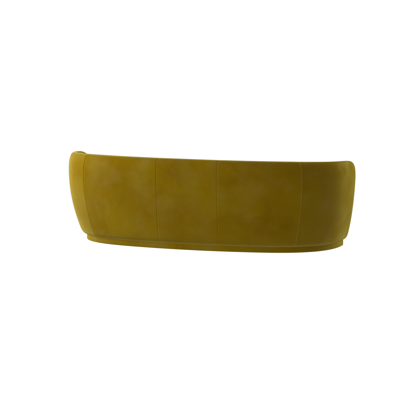 Canapé Posh - Canapé à dossier incurvé avec base continue