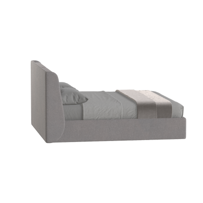 Lit double rembourré Ruby en tissu haut de gamme