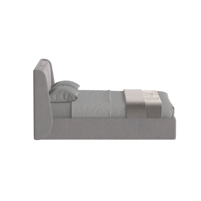 Lit double rembourré Ruby en tissu haut de gamme