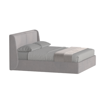 Lit double rembourré Ruby en tissu haut de gamme