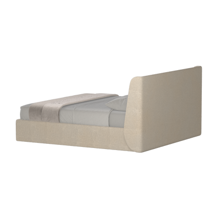 Lit double rembourré Ruby en tissu haut de gamme