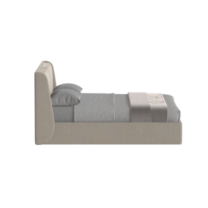 Lit double rembourré Ruby en tissu haut de gamme