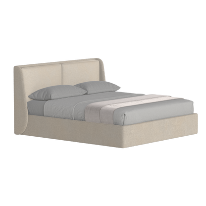 Lit double rembourré Ruby en tissu haut de gamme