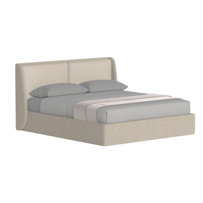 Lit double rembourré Ruby en tissu haut de gamme