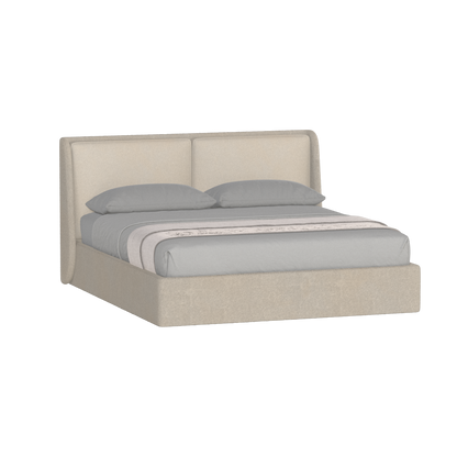 Lit double rembourré Ruby en tissu haut de gamme