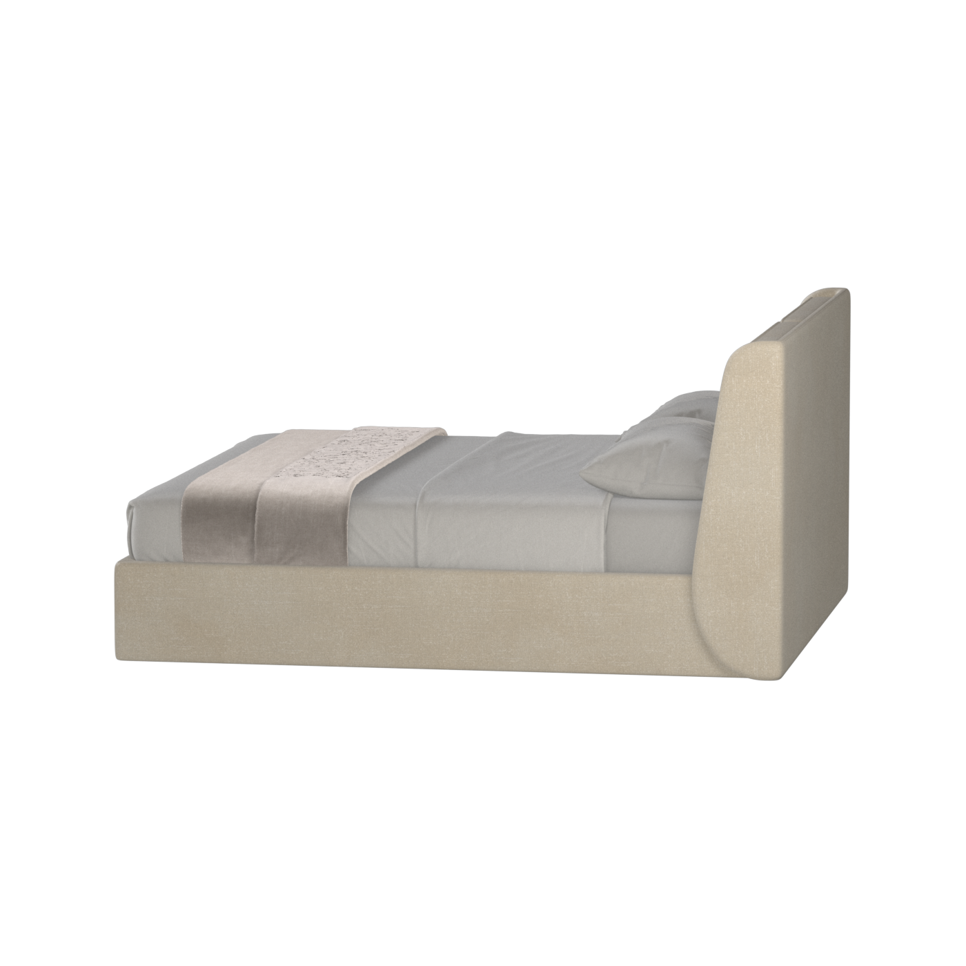 Bett mit weichem Kopfteil Ruby
