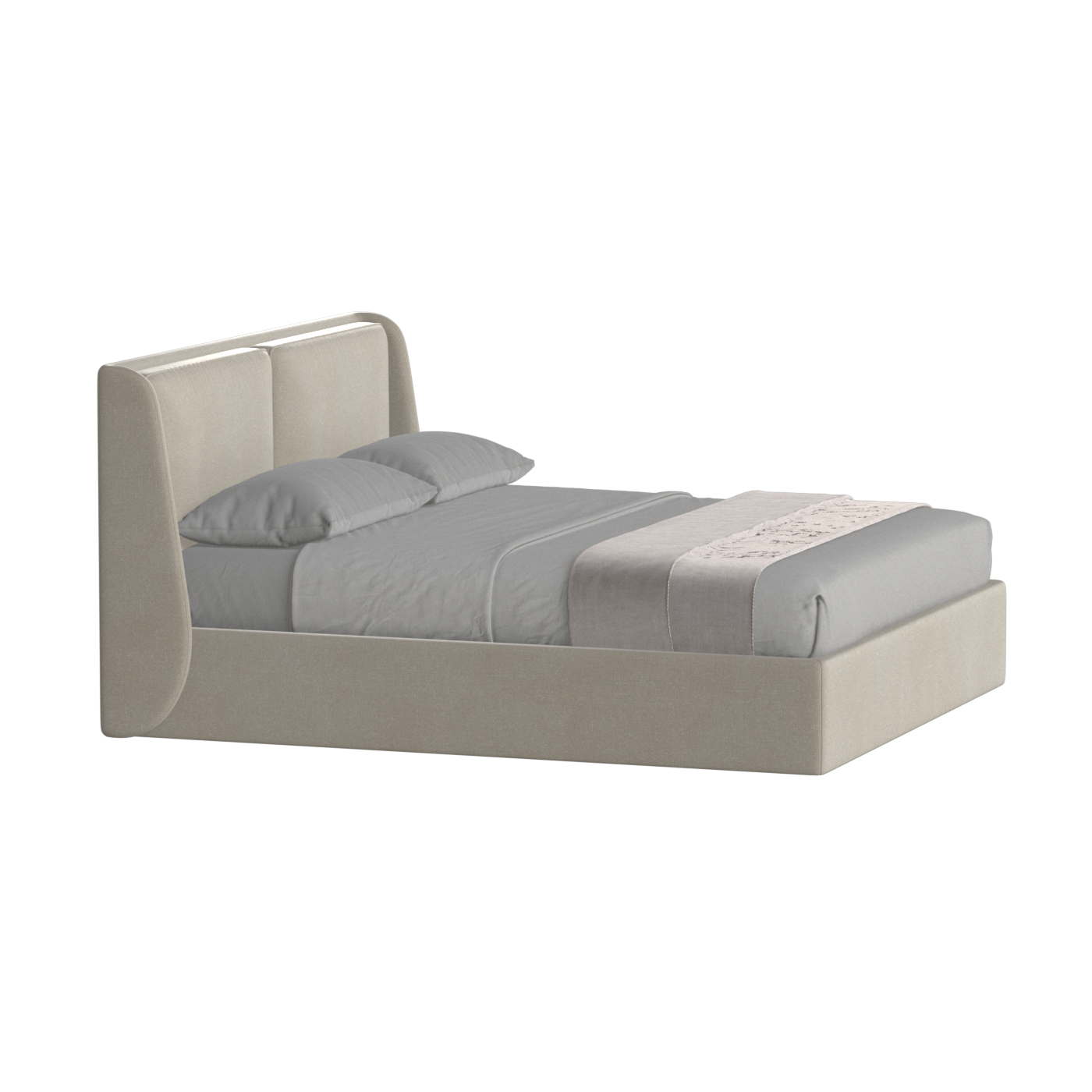 Bett mit weichem Kopfteil Ruby