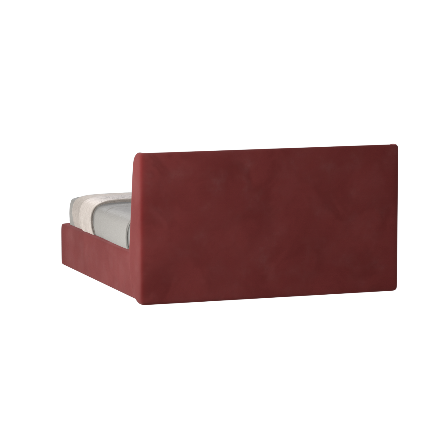 Lit double rembourré Ruby en tissu haut de gamme