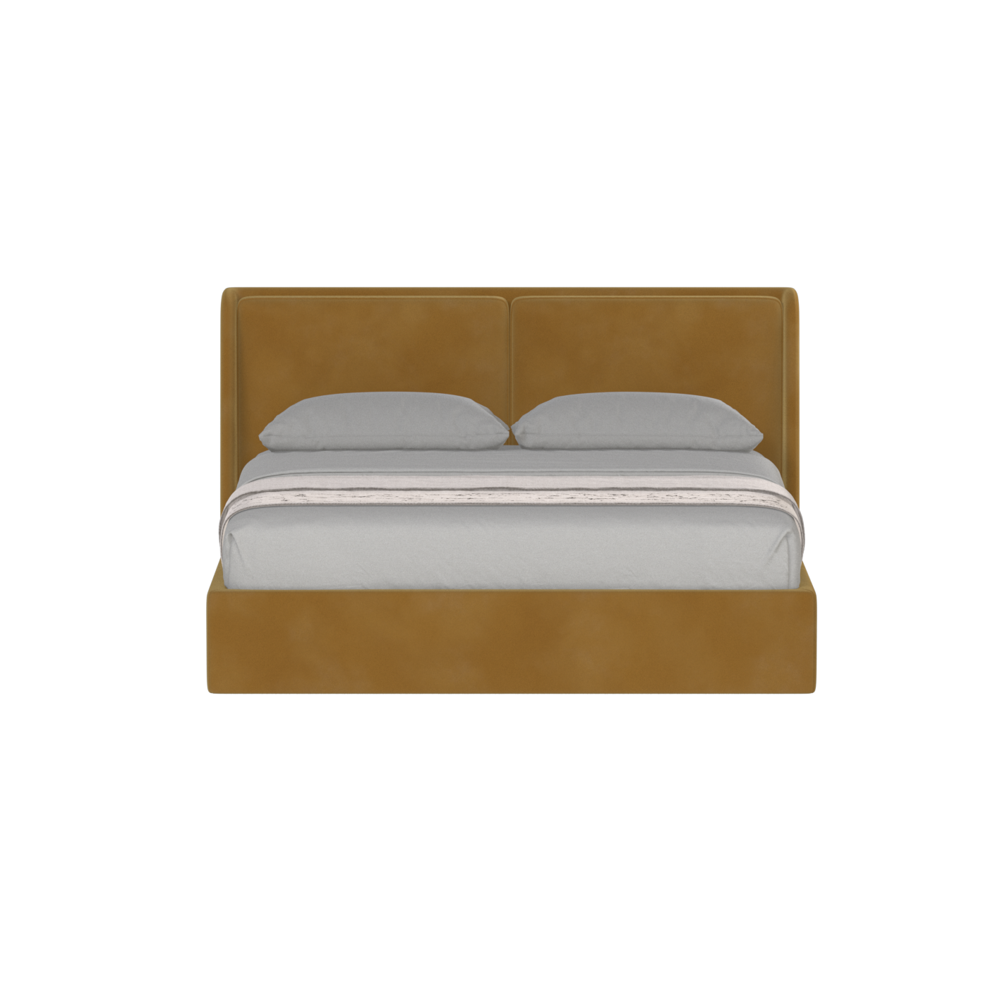 Lit double rembourré Ruby en tissu haut de gamme