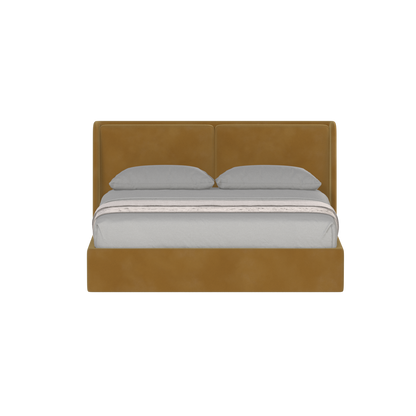 Lit double rembourré Ruby en tissu haut de gamme