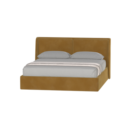 Lit double rembourré Ruby en tissu haut de gamme
