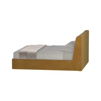 Lit double rembourré Ruby en tissu haut de gamme