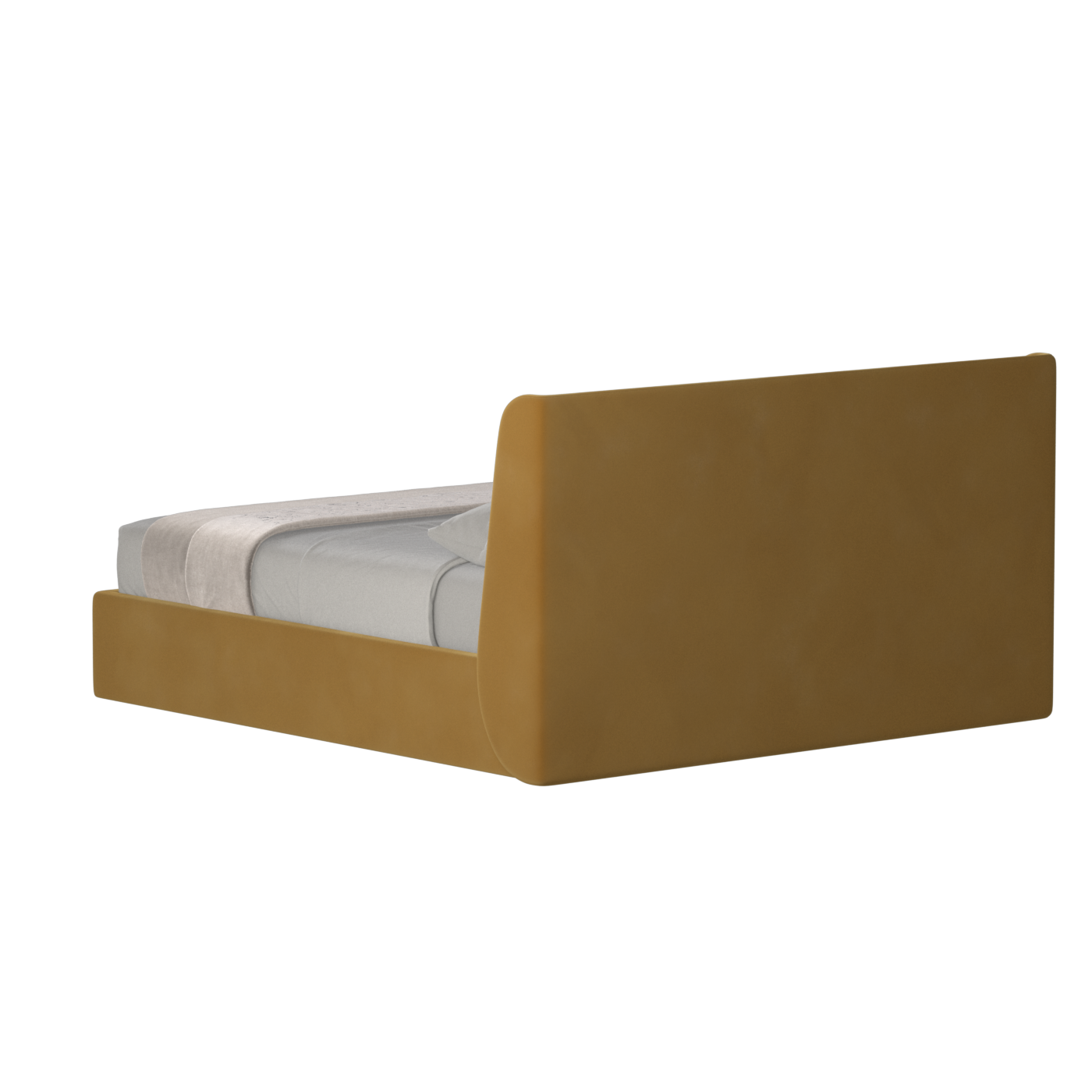 Lit double rembourré Ruby en tissu haut de gamme