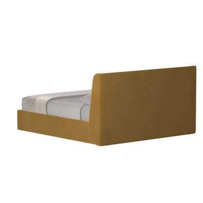 Lit double rembourré Ruby en tissu haut de gamme