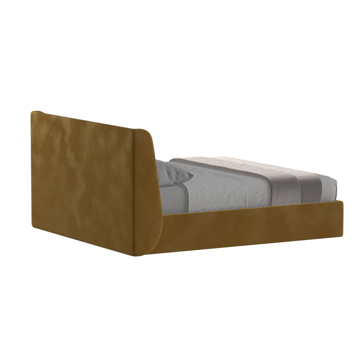 Lit double rembourré Ruby en tissu haut de gamme