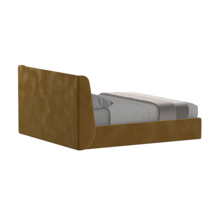 Lit double rembourré Ruby en tissu haut de gamme