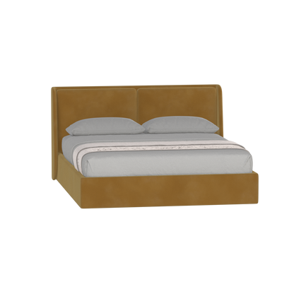 Lit double rembourré Ruby en tissu haut de gamme