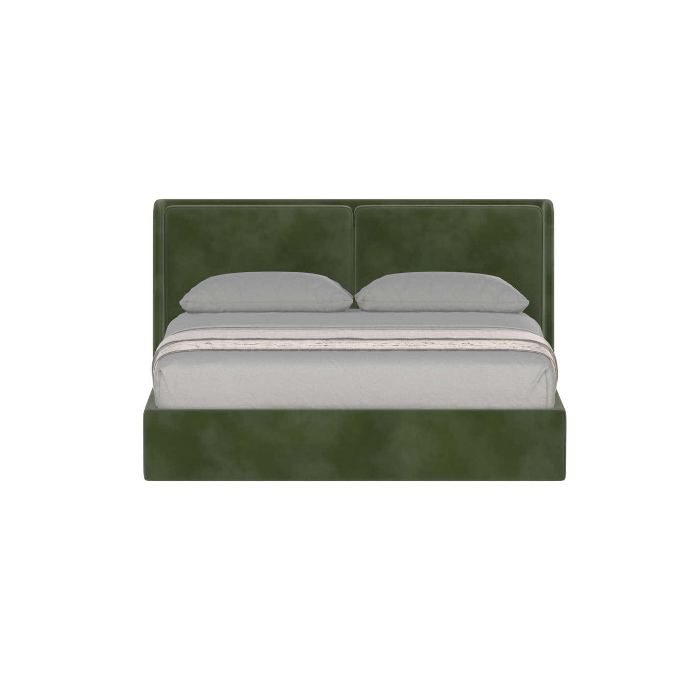 Lit double rembourré Ruby en tissu haut de gamme