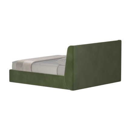 Lit double rembourré Ruby en tissu haut de gamme