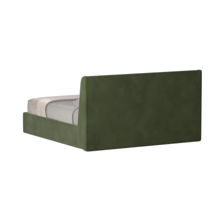 Lit double rembourré Ruby en tissu haut de gamme