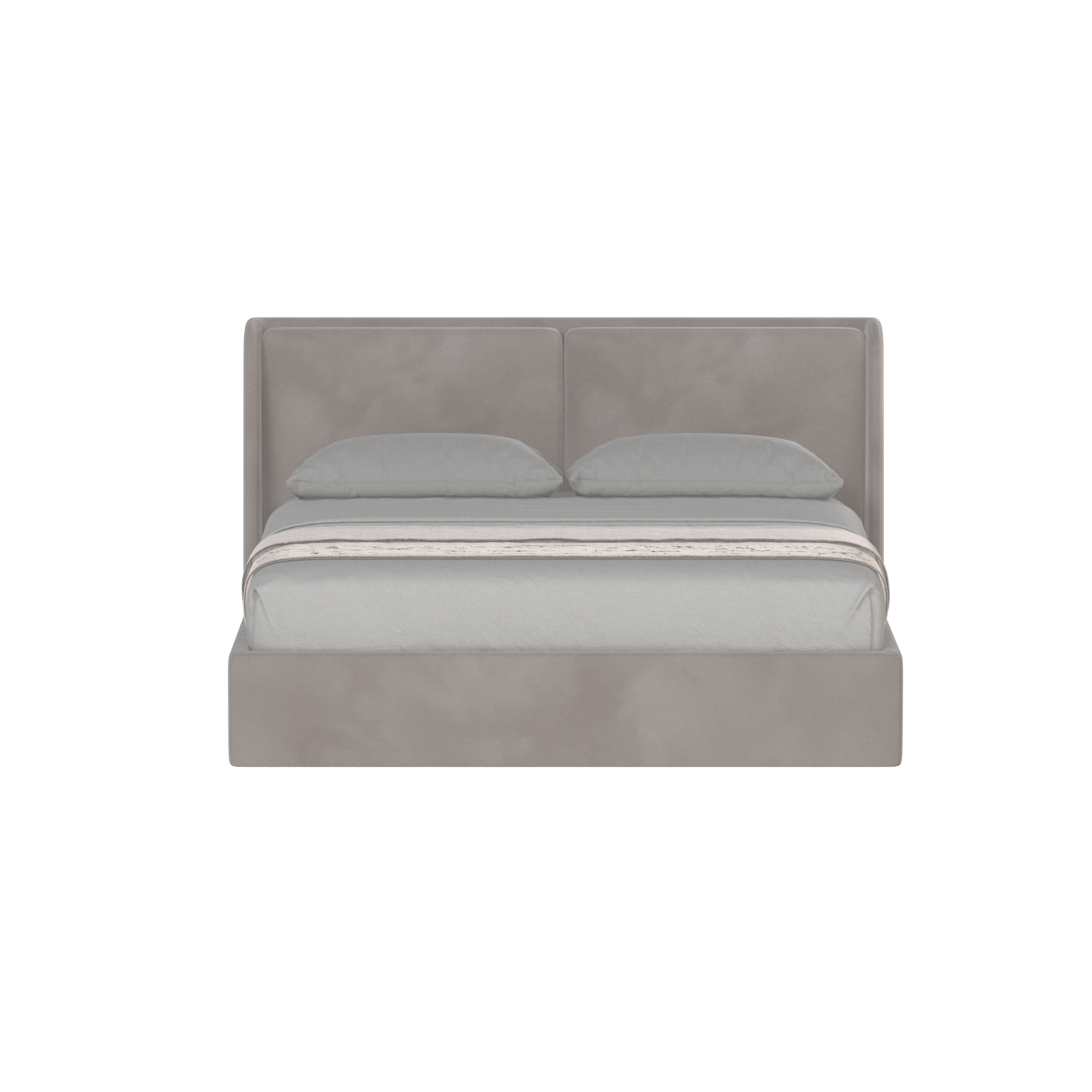 Lit double rembourré Ruby en tissu haut de gamme