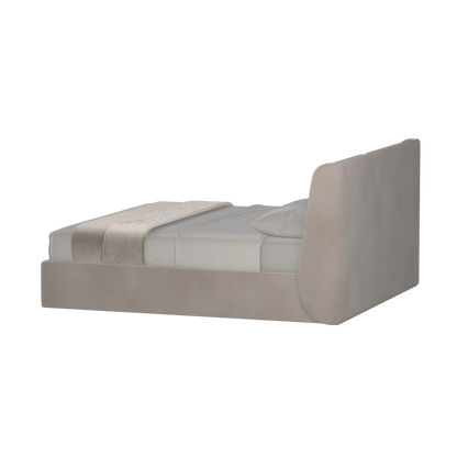 Lit double rembourré Ruby en tissu haut de gamme
