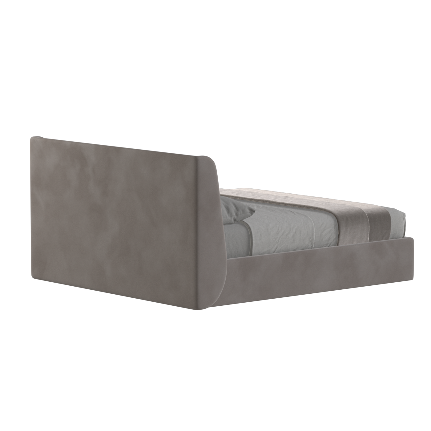 Lit double rembourré Ruby en tissu haut de gamme