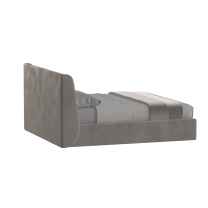 Lit double rembourré Ruby en tissu haut de gamme