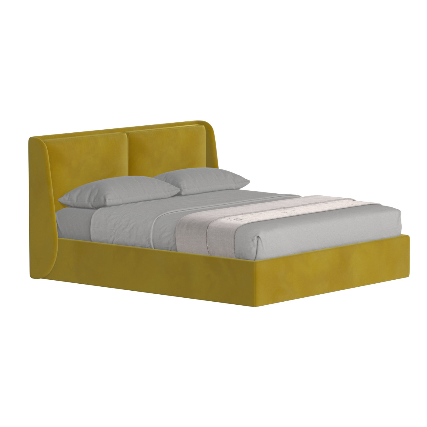 Bett mit weichem Kopfteil Ruby
