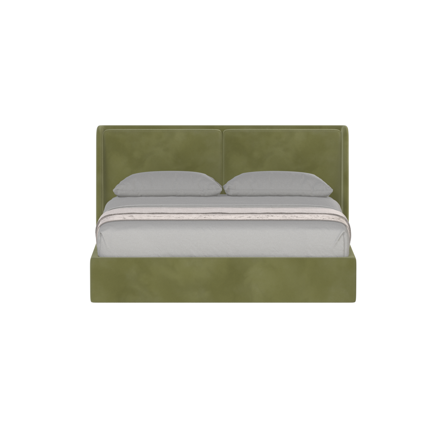Lit double rembourré Ruby en tissu haut de gamme