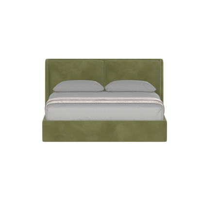 Lit double rembourré Ruby en tissu haut de gamme