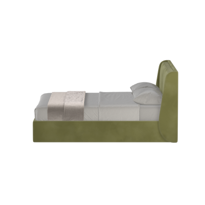 Lit double rembourré Ruby en tissu haut de gamme