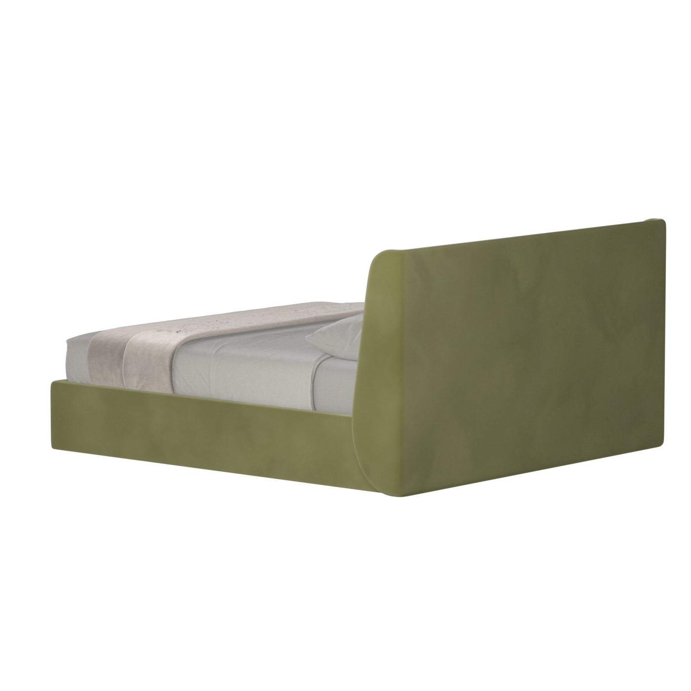 Lit double rembourré Ruby en tissu haut de gamme