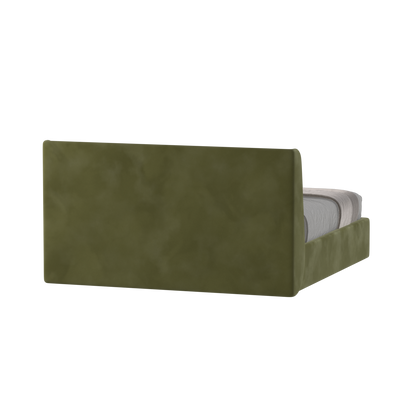 Lit double rembourré Ruby en tissu haut de gamme