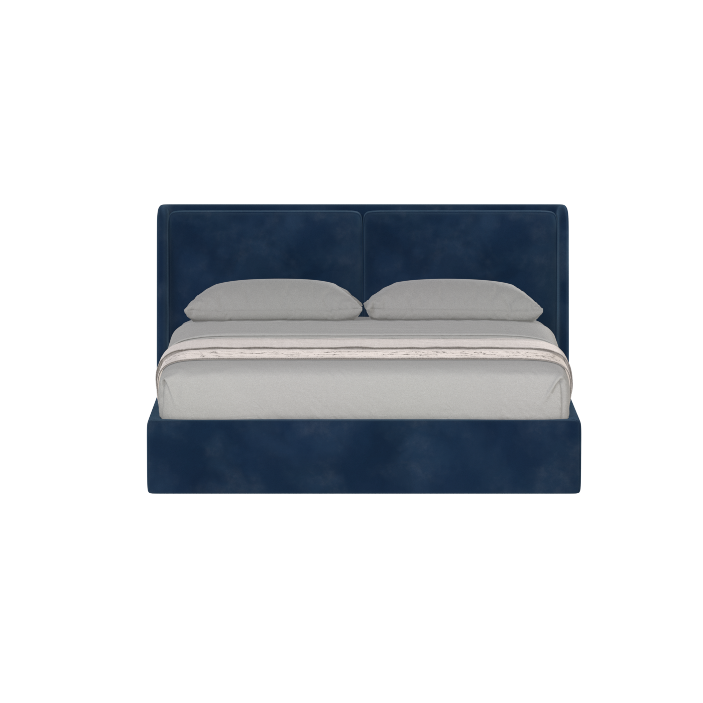 Lit double rembourré Ruby en tissu haut de gamme