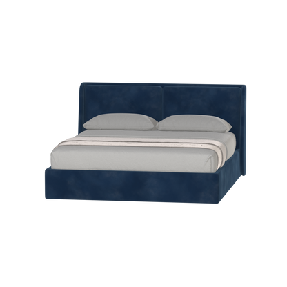 Lit double rembourré Ruby en tissu haut de gamme