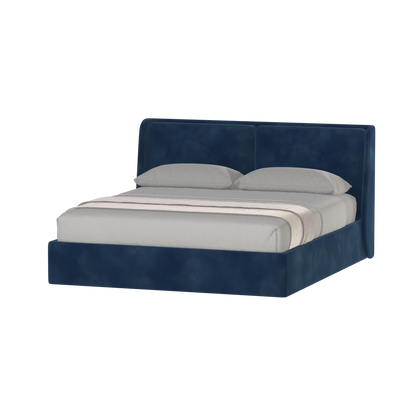 Lit double rembourré Ruby en tissu haut de gamme