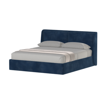 Lit double rembourré Ruby en tissu haut de gamme