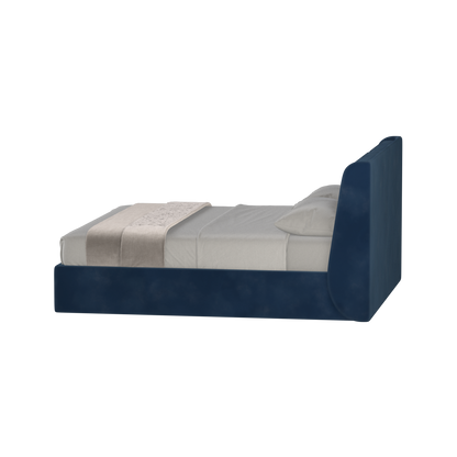 Lit double rembourré Ruby en tissu haut de gamme