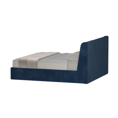 Lit double rembourré Ruby en tissu haut de gamme