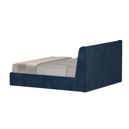 Lit double rembourré Ruby en tissu haut de gamme