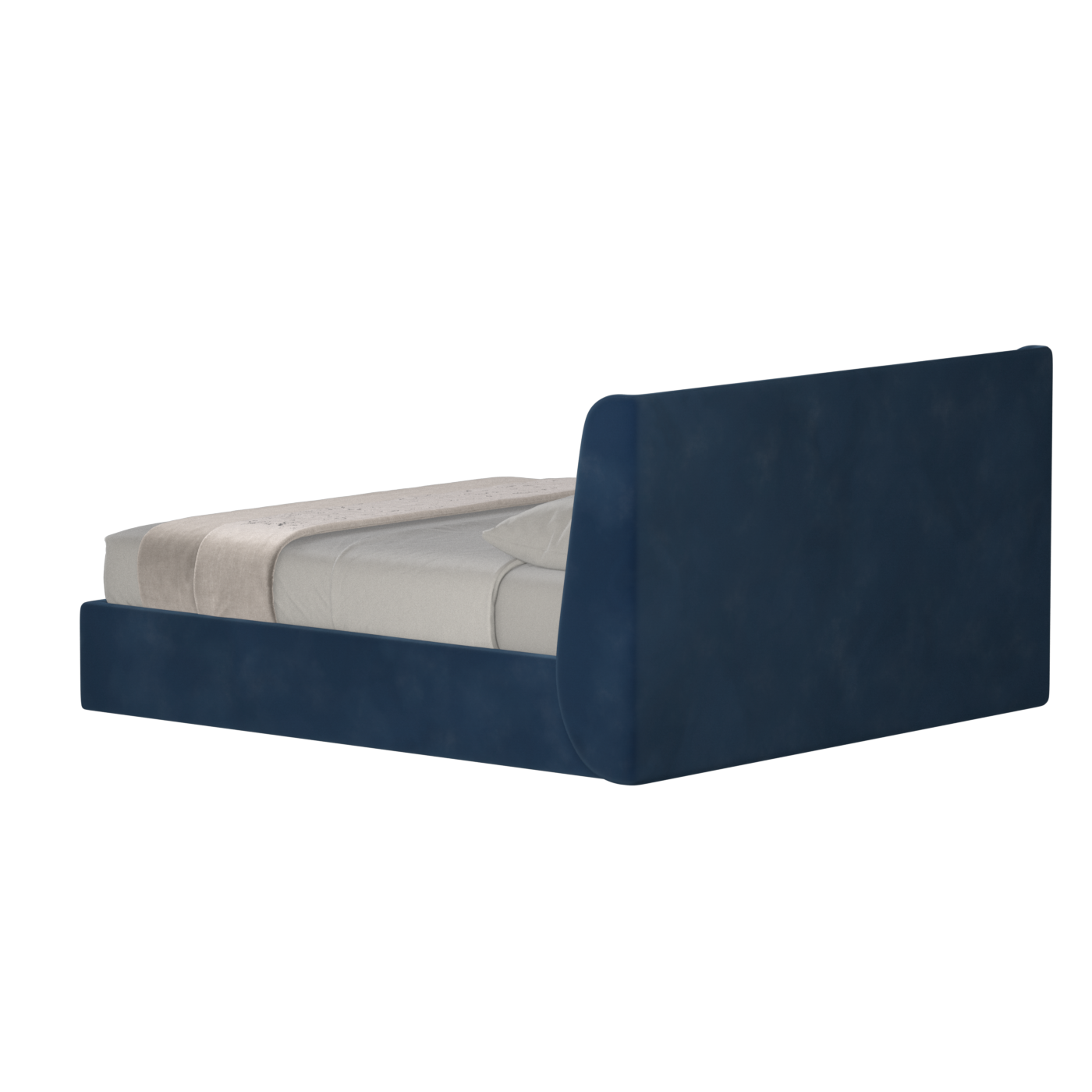 Lit double rembourré Ruby en tissu haut de gamme