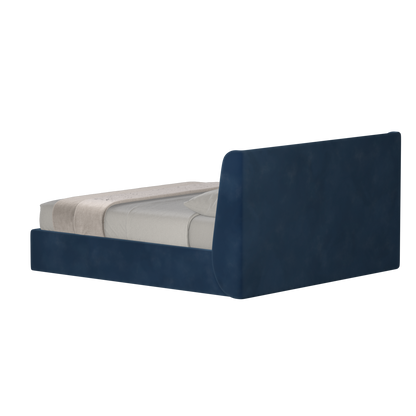 Lit double rembourré Ruby en tissu haut de gamme