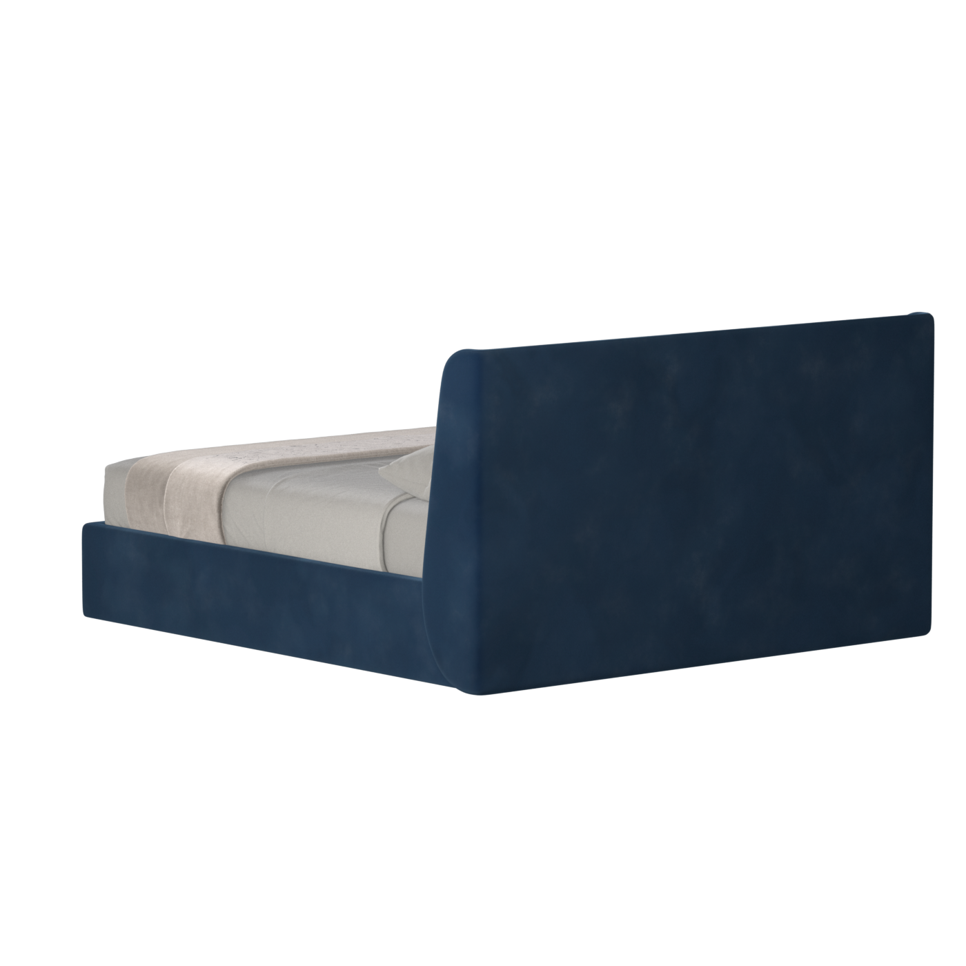 Lit double rembourré Ruby en tissu haut de gamme