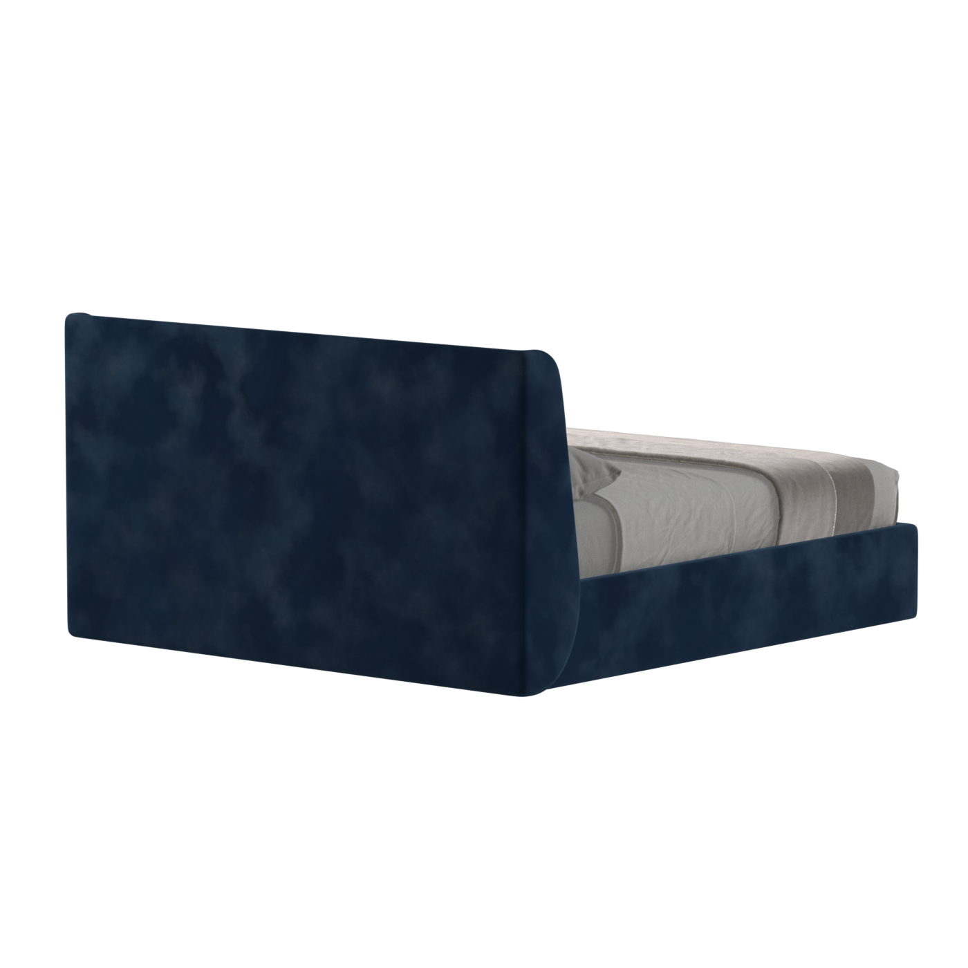 Lit double rembourré Ruby en tissu haut de gamme