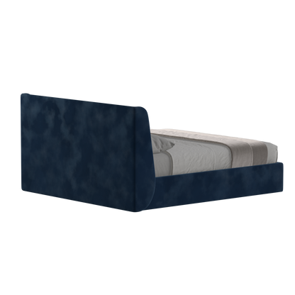Lit double rembourré Ruby en tissu haut de gamme