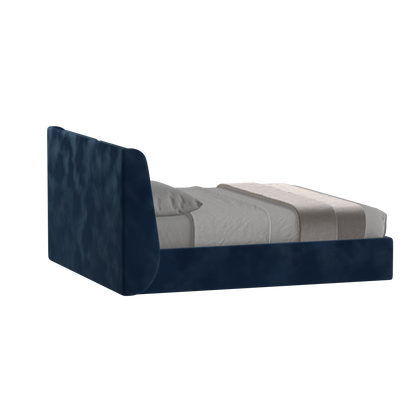 Lit double rembourré Ruby en tissu haut de gamme