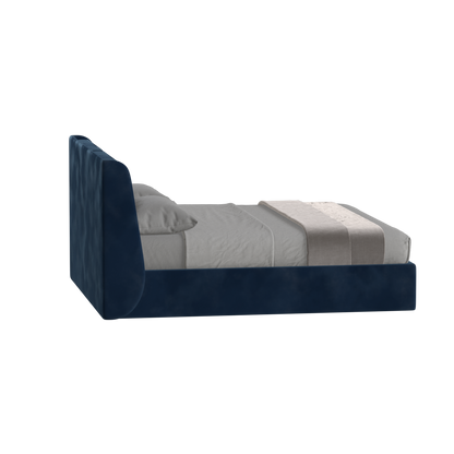 Lit double rembourré Ruby en tissu haut de gamme